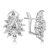 18k White Gold 6.50ctw Pear Lab Grown Diamond Halo Earrings