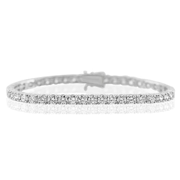 14k White Gold Round Diamond Lab Grown Tennis Bracelet 8.80ctw