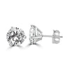 14k White Gold Lab Grown Round Diamond Stud Earrings 3.20ctw