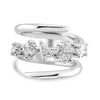 14k White Gold Multi Shape Lab Grown Wrap Ring 1.40ctw