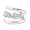 14k White Gold Multi Shape Lab Grown Wrap Ring 1.40ctw