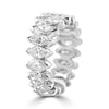 14k White Gold Marquise Diamond Eternity Band 5.50ctw