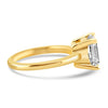 14k Yellow Gold 3.00ct Lab Grown Asscher Diamond Solitaire Engagement Ring