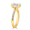 14k Yellow Gold 1.80ct Lab Grown Emerald Diamond Engagement Ring