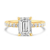 14k Yellow Gold 1.80ct Lab Grown Emerald Diamond Engagement Ring
