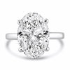 14k White Gold 5.00ct Lab Grown Oval Diamond Solitaire Engagement Ring