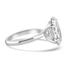 14k White Gold 6.00ct Lab Grown Oval Diamond Solitaire Engagement Ring