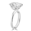 14k White Gold 6.00ct Lab Grown Oval Diamond Solitaire Engagement Ring