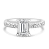 14k White Gold 1.50ct Lab Grown Emerald Diamond Engagement Ring