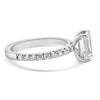 14k White Gold 1.50ct Lab Grown Emerald Diamond Engagement Ring