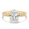 14k Yellow Gold 2.00ct Lab Grown Oval Diamond Engagement Ring