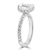 14k White Gold 1.50ct Lab Grown Emerald Diamond Engagement Ring