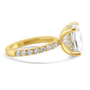 14k Yellow Gold 3.90ct Lab Grown Cushion Diamond Engagement Ring