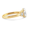 14k Yellow Gold 3.50ctw Three Stone Lab Grown Oval Diamond Engagement Ring