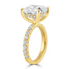 14k Yellow Gold 3.90ct Lab Grown Cushion Diamond Engagement Ring