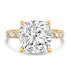 14k Yellow Gold 3.90ct Lab Grown Cushion Diamond Engagement Ring
