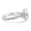14k White Gold 2.70ct Lab Grown Oval Diamond Invisible Halo Engagement Ring