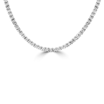 14k White Gold 3.50ctw Lab Grown Diamond Tennis Necklace