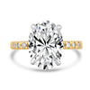 14k Yellow Gold 3.75ct Lab Grown Oval Diamond Invisible Halo Engagement Ring