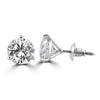 14k White Gold Lab Grown Round Diamond Stud Earrings 3.60ctw