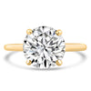 14k Yellow Gold 3.50ct Lab Grown Round Diamond Invisible Halo Solitaire Engagement Ring