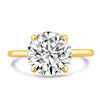 14k Yellow Gold 3.00ct Lab Grown Round Diamond Invisible Halo Solitaire Engagement Ring
