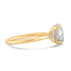 14k Yellow Gold 3.50ct Lab Grown Round Diamond Invisible Halo Solitaire Engagement Ring