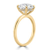 14k Yellow Gold 3.50ct Lab Grown Round Diamond Invisible Halo Solitaire Engagement Ring