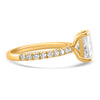 14k Yellow Gold 1.80ct Lab Grown Elongated Cushion Diamond Band Engagement Ring