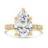 14k Yellow Gold 4.00ct Lab Grown Pear Diamond Invisible Halo Engagement Ring