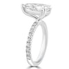 14k White Gold 2.50ct Lab Grown Pear Diamond Band Engagement Ring