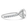14k White Gold 3.20ct Lab Grown Round Diamond Invisible Halo Engagement Ring