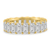14k Yellow Gold Lab Grown Emerald Diamond Eternity Band 6.00ctw