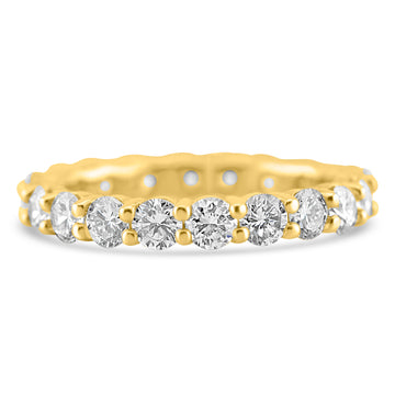 14k Yellow Gold Lab Grown Round Diamond Eternity Band 2.50ctw
