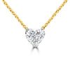 14k Yellow Gold 1.50ct Lab Grown Heart Diamond Solitaire Necklace