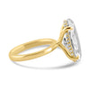 18k Yellow Gold 7.00ct Lab Grown Moval Diamond Invisible Halo Solitaire Engagement Ring