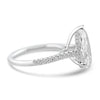 14k White Gold 3.50ct Lab Grown Pear Diamond Invisible Halo Engagement Ring