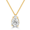 14k Yellow Gold 2.50ct Lab Grown Pear Diamond Solitaire Necklace