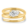14k Yellow Gold Lab Grown Pear Diamond Wrap Ring 1.00ctw