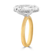 14k Yellow Gold 5.00ct Lab Grown Moval Diamond Invisible Halo Solitaire Engagement Ring