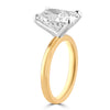 14k Yellow Gold 4.50ct Lab Grown Elongated Cushion Diamond Solitaire Engagement Ring
