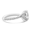 14k White Gold 1.50ct Lab Grown Round Diamond Invisible Halo Engagement Ring