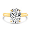14k Yellow Gold 3.50ct Lab Grown Oval Diamond Solitaire Engagement Ring