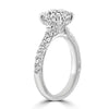 14k White Gold 1.50ct Lab Grown Round Diamond Invisible Halo Engagement Ring