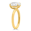 14k Yellow Gold 3.50ct Lab Grown Oval Diamond Solitaire Engagement Ring