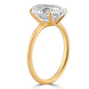 14k Yellow Gold 4.00ct Lab Grown Oval Diamond Solitaire Engagement Ring
