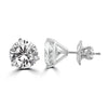 14k White Gold Lab Grown Round Diamond Stud Earrings 4.00ctw