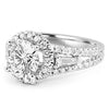 14k White Gold 2.00ct Round Diamond Halo Engagement Ring