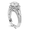 14k White Gold 2.00ct Round Diamond Halo Engagement Ring