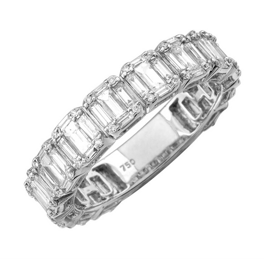 18k White Gold Baguette Diamond Ring 1.30ctw